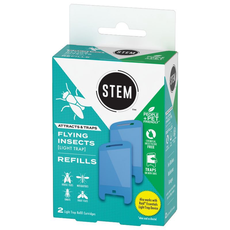 slide 12 of 13, STEM Flying Insect Light Fly & Gnat Trap Refill - 2 Cartridges, 1 ct