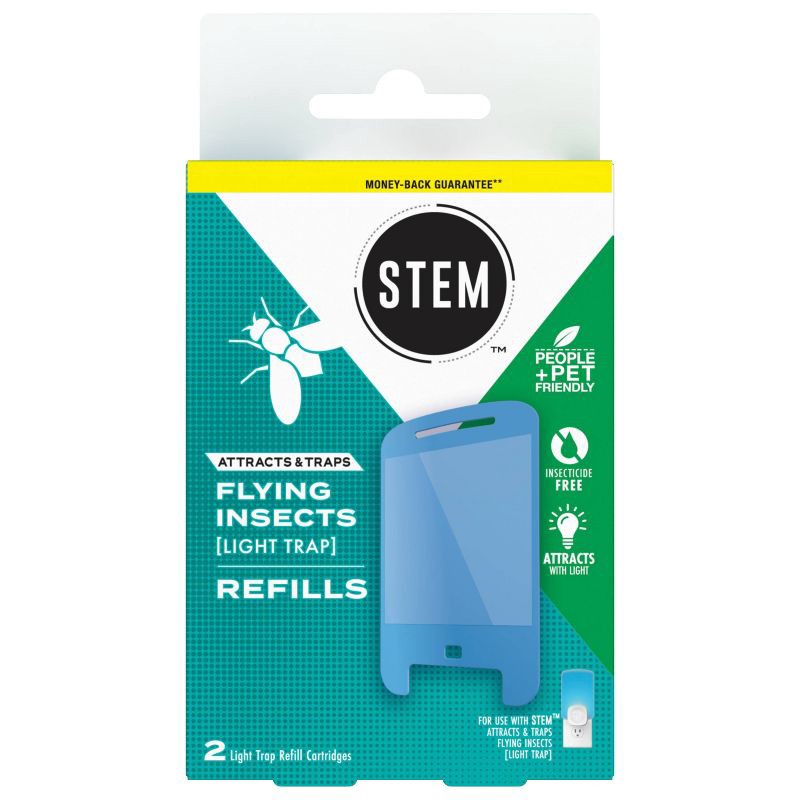 slide 4 of 14, STEM Flying Insect Light Fly Trap Refill - 2pk, 2 ct