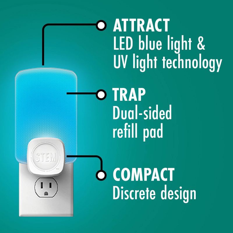 slide 10 of 14, STEM Flying Insect Light Fly Trap Refill - 2pk, 2 ct