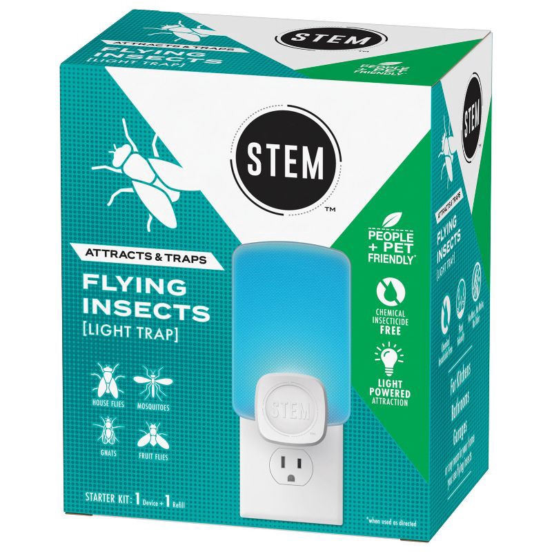 slide 13 of 14, STEM Flying Insect Light Fly & Gnat Trap Starter Kit - 1 Light Trap + 1 Cartridge, 1 ct