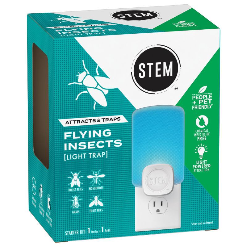 slide 14 of 14, STEM Flying Insect Light Fruit Fly Trap Starter Kit - 1 Light Trap + 1 Cartridge, 1 ct