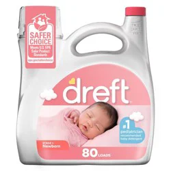 Dreft Original Stage 1: Newborn Hypoallergenic HE Liquid Laundry Detergent 80 Loads- 105 fl oz
