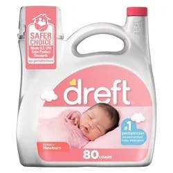 Dreft Original Stage 1: Newborn Hypoallergenic HE Liquid Laundry Detergent 80 Loads- 105 fl oz
