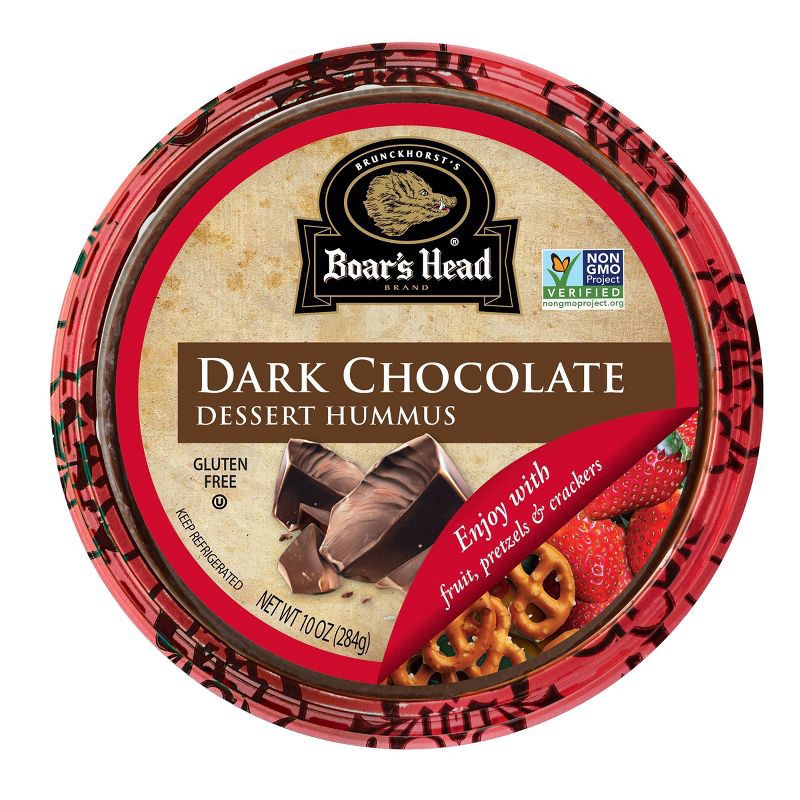 slide 1 of 6, Boar's Head Dark Chocolate Hummus - 10oz, 10 oz