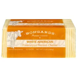 Bongards Premium White American Cheese 72 Slices