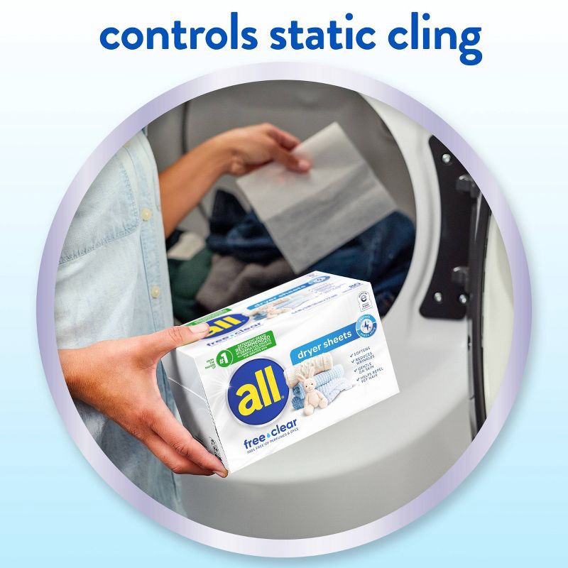 slide 4 of 9, All Free Clear Fabric Softening Sheets - 195ct, 195 ct
