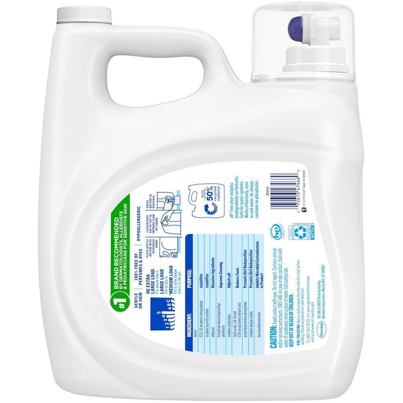 slide 2 of 8, All Unscented Free Clear Advanced Oxi HE Liquid Laundry Detergent 104 Loads - 154 fl oz, 154 fl oz