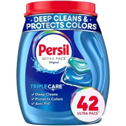 Persil Original HE Deep Cleaning Laundry Detergent Pods 42 Pacs - 30.3oz: Animal By-Product-Free, High Efficiency, Locking Lid