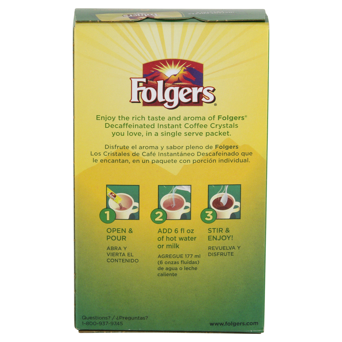 slide 3 of 6, Folgers Inst Coff Clsc Decaf Single Serv - 6 ct, 6 ct