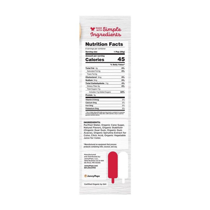 slide 4 of 4, JonnyPops Organic Cotton Candy Cloud Frozen Dessert - 14.8oz/8ct, 14.8 oz, 8 ct