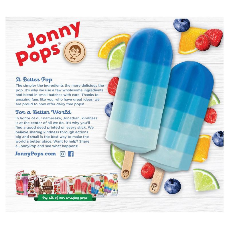 slide 2 of 4, JonnyPops Organic Blue Wave Frozen Dessert - 8ct/14.8 fl oz, 8 ct, 14.8 fl oz