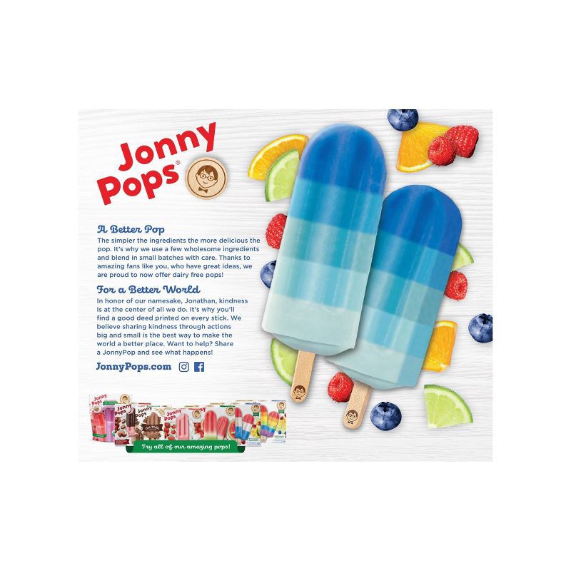 slide 2 of 3, JonnyPops Organic Blue Wave Frozen Dessert - 14.8oz/8ct, 14.8 oz, 8 ct