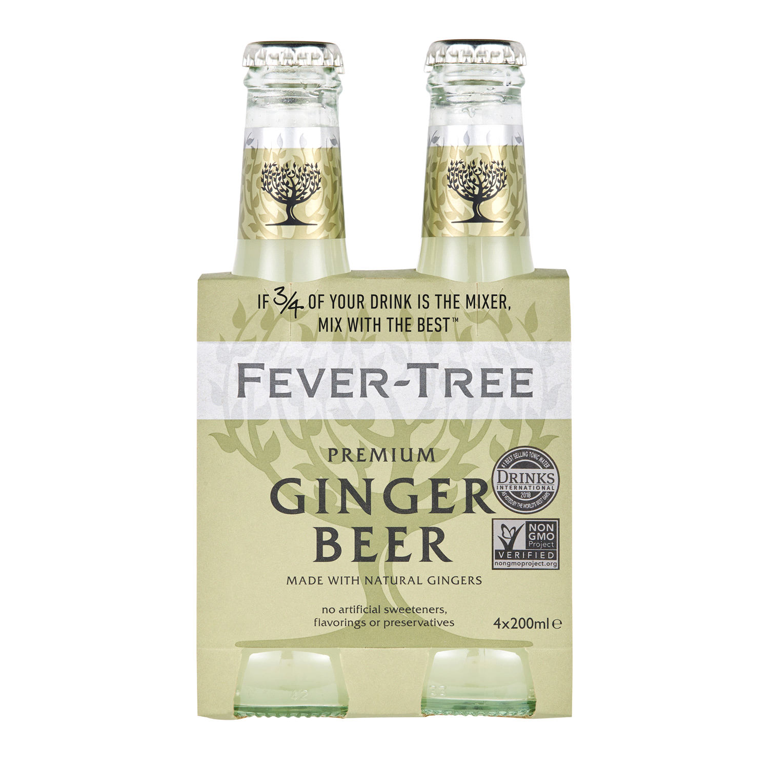 slide 1 of 3, Fever-Tree Premium Ginger Beer 4x200ml, 4 ct; 200 ml