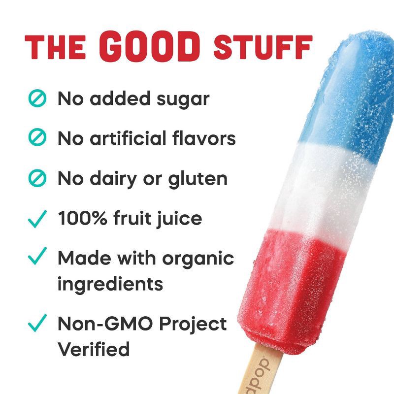 slide 5 of 9, GoodPop Red White & Blue Frozen Dessert - 13.2 fl oz/8pk, 13.2 fl oz, 8 ct