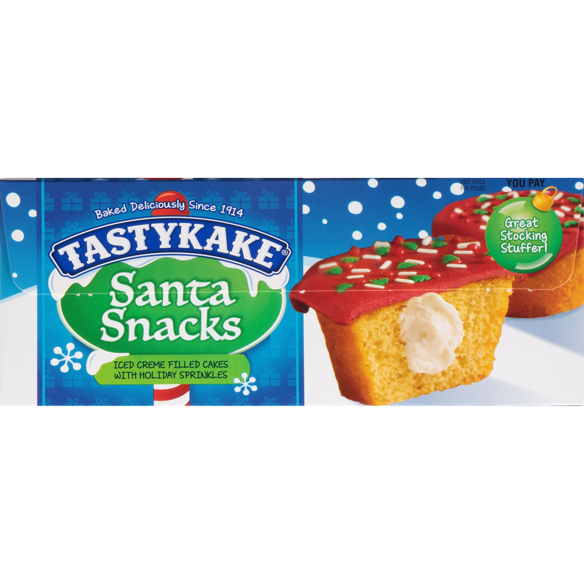 slide 4 of 8, Tastykake Santa Snacks With Holiday Icing Festive Sprinkles Of 2, 6 ct
