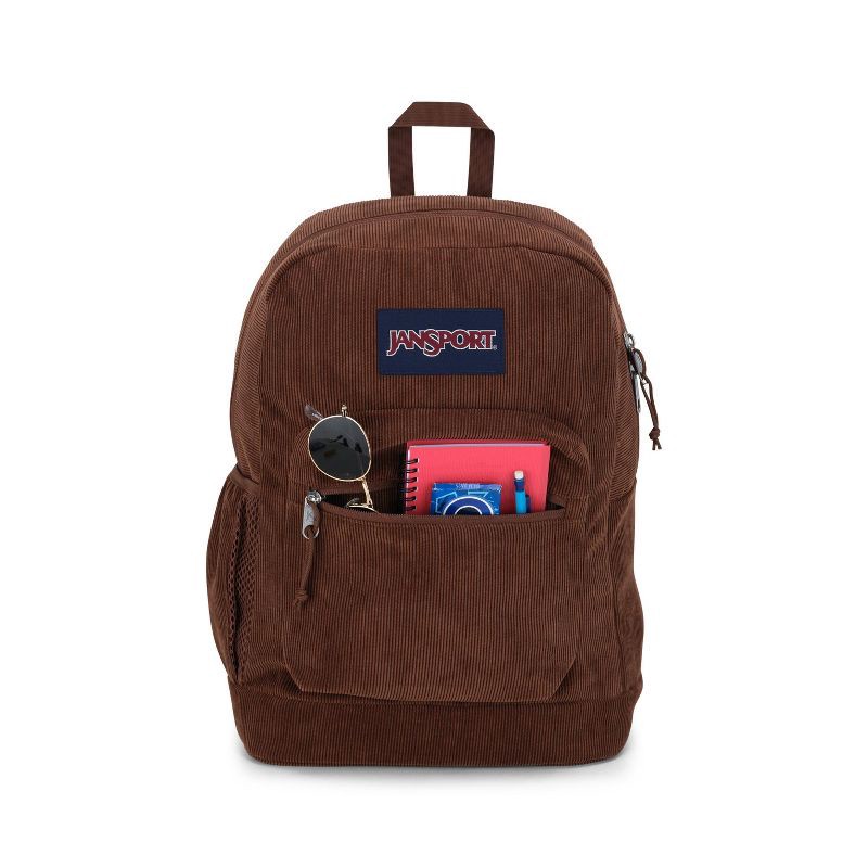 slide 4 of 8, JanSport Cross Town Plus Remix 17" Backpack - Basic Brown: School & College Bag, 1 ct