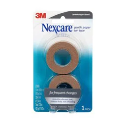 Nexcare Gentle Paper Tan Tape - 2pk