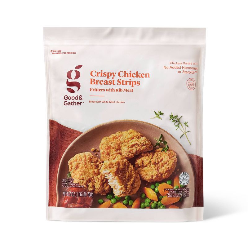 slide 1 of 4, Crispy Chicken Strips - Frozen - 25oz - Good & Gather™, 25 oz