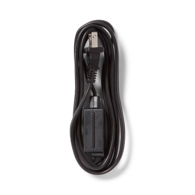slide 2 of 3, 6' Indoor Cord 3 with 3 Outlets and Sliding Safety Cover Black - Dealworthy™, 1 ct