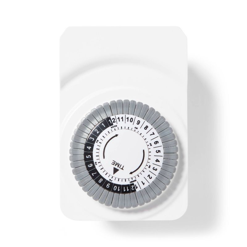 slide 2 of 3, Indoor 2 Grounded Outlet Timer White - Dealworthy™, 1 ct
