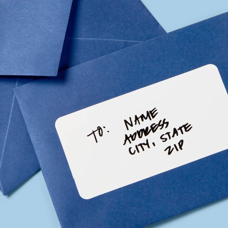 slide 2 of 3, 36ct Small Peel and Stick Labels - up&up™: Removable Adhesive Film, Reinforcement & Price Labels, White, 2"x4", 36 ct