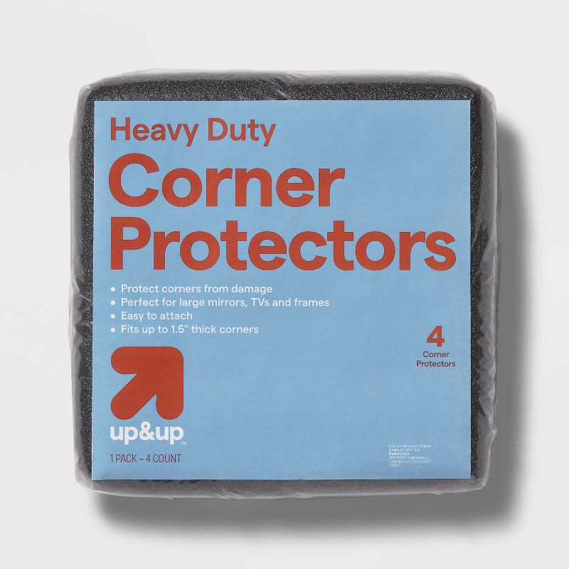 slide 1 of 4, 4pk Corner Protectors - up&up™: Foam Wrap for Moving & Packing Supplies, 8x8, 2lb, 4 ct, 2 lb