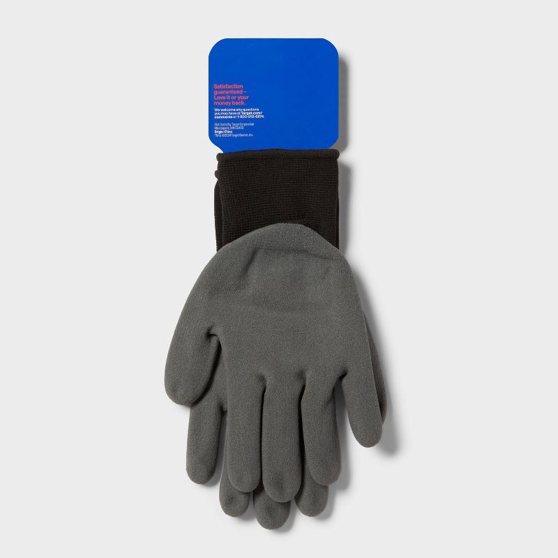 slide 4 of 4, Moving Utility Gloves Heavy Duty - up&up™: Large Nylon Work Gloves for Adults, Multipurpose, Gray/Black, 1 ct