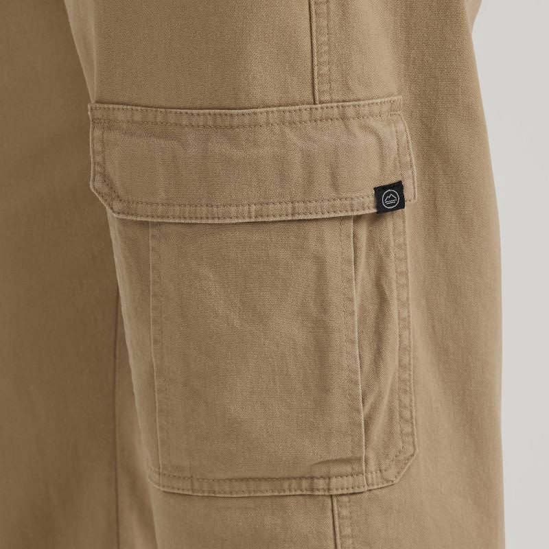 slide 7 of 7, Wrangler Men's ATG Relaxed Cargo Pants - Elmwood 36x30: Heavyweight Cotton-Spandex Blend, Mid Rise, Machine Washable, 1 ct