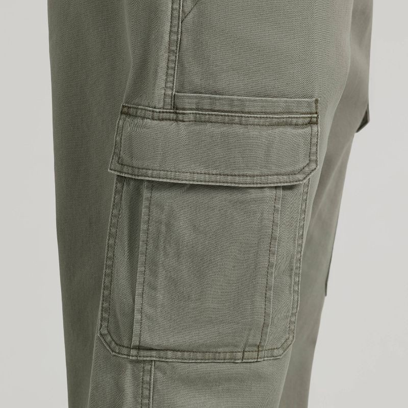 slide 5 of 6, Wrangler Men's ATG Relaxed Cargo Pants - Dusty Olive 32x34: Heavyweight Cotton-Spandex, Mid Rise, Full Length, Machine Washable, 1 ct
