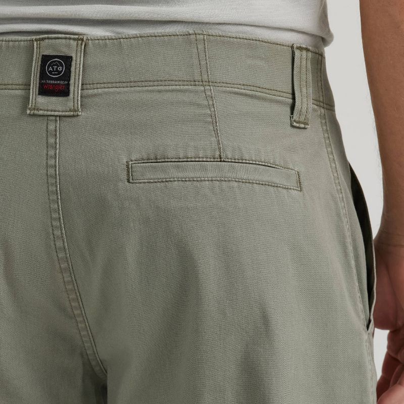 slide 6 of 6, Wrangler Men's ATG Relaxed Cargo Pants - Dusty Olive 38x32: Heavyweight Cotton-Spandex, Mid Rise, Fly Button & Zipper, 1 ct