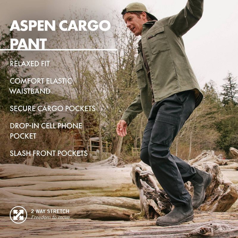 slide 8 of 8, Wrangler Men's ATG Relaxed Cargo Pants - Anthracite 40x30: Heavyweight Cotton, Stretch, Mid Rise, 1 ct