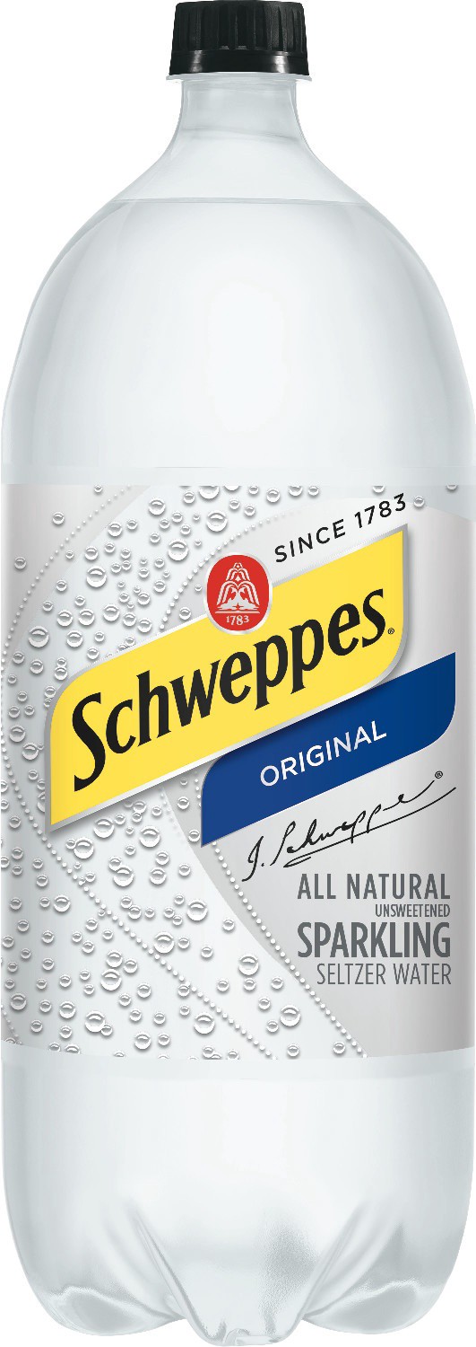 slide 1 of 3, Schweppes Schweppe's Sparkling Seltzer Water- 2 liter, 2 liter