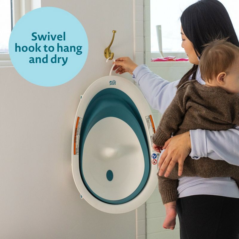 slide 6 of 9, The First Years Sure Comfort® Infant to Toddler Collapsible Baby Bathtub, 1 ct