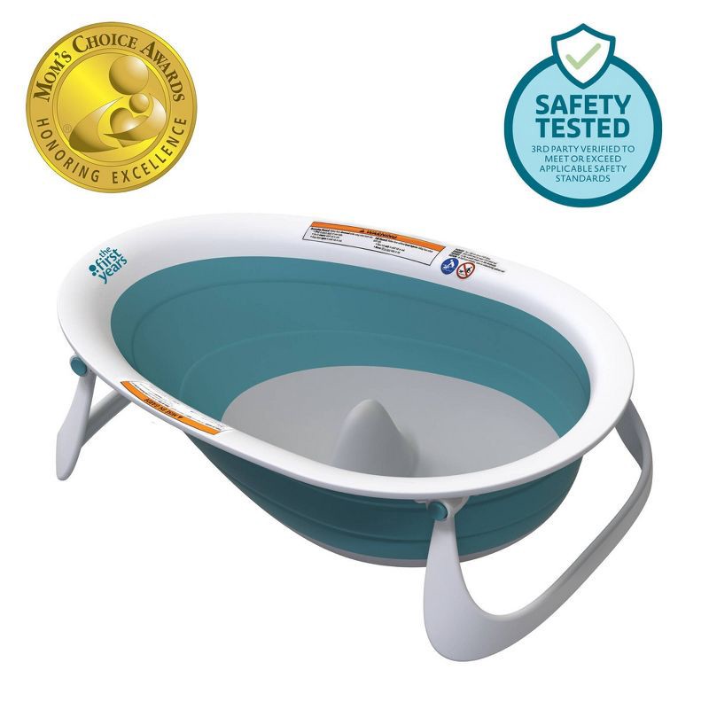 slide 9 of 9, The First Years Sure Comfort® Infant to Toddler Collapsible Baby Bathtub, 1 ct