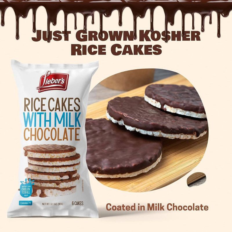 slide 2 of 4, Lieber's Rice Cakes Milk Chocolate Coated - 3.1oz, 3.1 oz