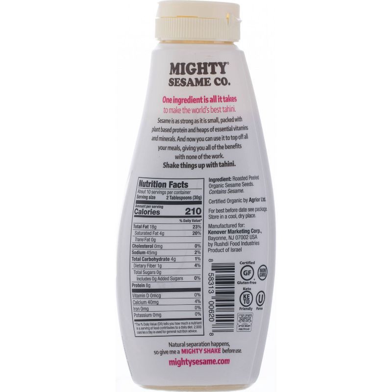 slide 2 of 3, Mighty Sesame Co. Mighty Sesame Organic Tahini Squeezable - 10.9oz, 10.9 oz