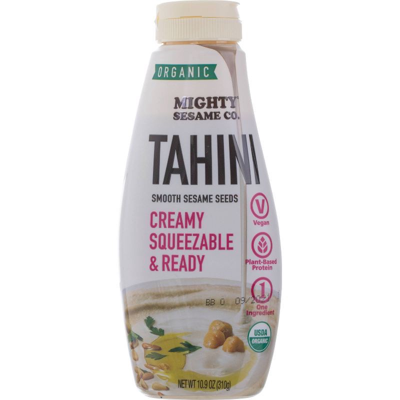 slide 1 of 3, Mighty Sesame Co. Mighty Sesame Organic Tahini Squeezable - 10.9oz, 10.9 oz
