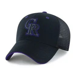 MLB Colorado Rockies Moneymaker Mesh Hat: Adjustable Snapback, Team Logo, Adult Size