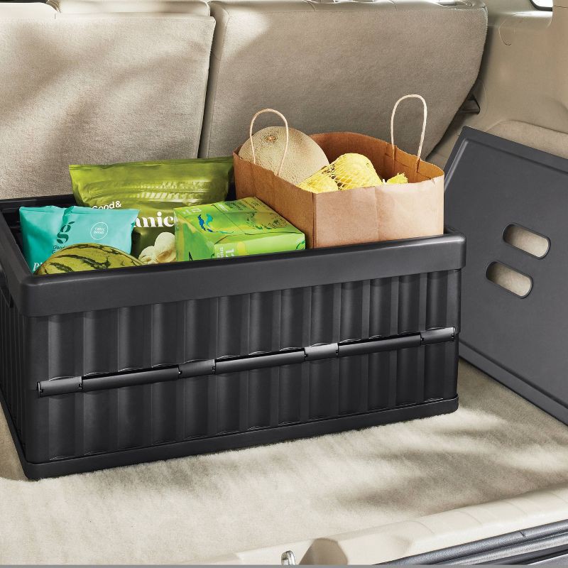 slide 2 of 3, Easy Assembly Hard Sided Bins Black - Brightroom™: Universal Utility Storage, 50% Recycled Plastic, 3622 Volume Capacity, 1 ct