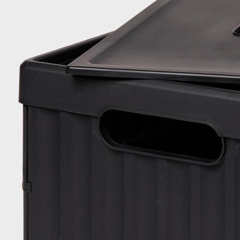 slide 3 of 3, Easy Assembly Hard Sided Bins Black - Brightroom™: Universal Utility Storage, 50% Recycled Plastic, 3622 Volume Capacity, 1 ct