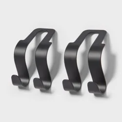 2pk Car Hooks Black - Brightroom™