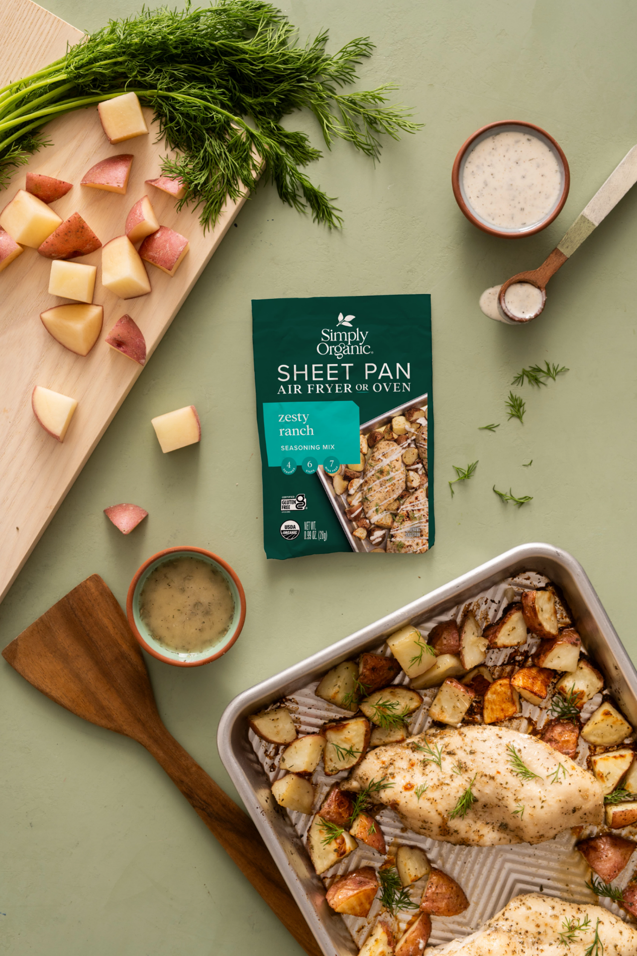 slide 4 of 4, Simply Organic Sheet Pan Seasoning Mix, Zesty Ranch, 0.99 oz