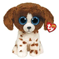 TY Muddles Brown & White Dog Beanie Boos Plush