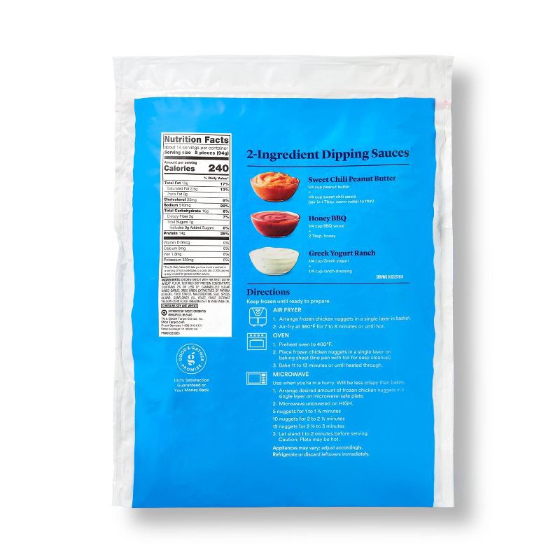 slide 2 of 3, Fully Cooked Chicken Nuggets - Frozen - 48oz - Good & Gather™, 48 oz