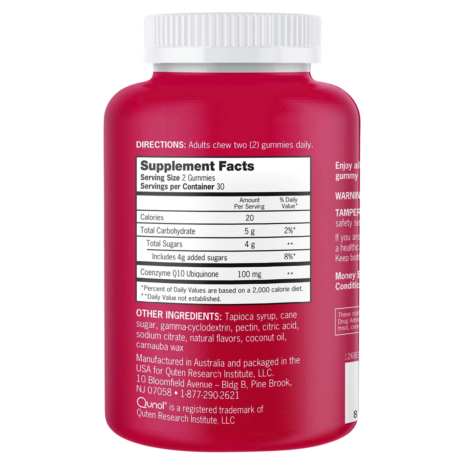 slide 2 of 3, Qunol 100 mg Creamy Orange Flavor Ultra CoQ10 60 Gummies, 60 ct