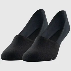 Peds Women's 2pk Smooth Edge Low Cut Liner Socks - Black 5-10: Hidden Gel Heel Grip, Smooth Toe Seams