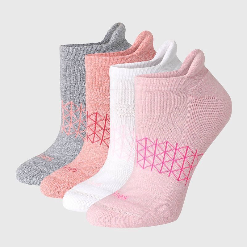 slide 1 of 5, Hanes Women's 4pk Absolute Active Heel Tab No Show Socks - Warm Color 5-9: Midweight Knit, Seamless Toe, Machine Washable, 4 ct