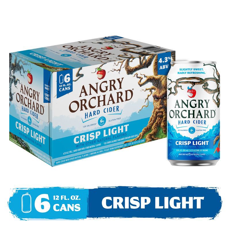 slide 3 of 9, Angry Orchard Crisp Light Cider - 6pk/12 fl oz Cans, 6 ct; 12 fl oz