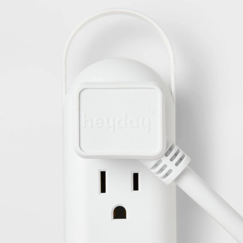 slide 3 of 3, 6' 3-Outlet Indoor Extension Cord White - heyday™: Flat Plug, Small, 16 AWG, 6ft, 13A, White, 6 ft