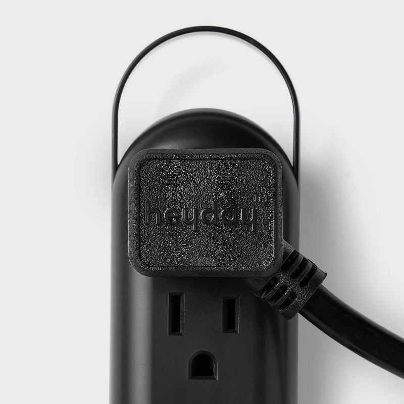 slide 3 of 3, 6' 3-Outlet Indoor Extension Cord Black - heyday™, 1 ct